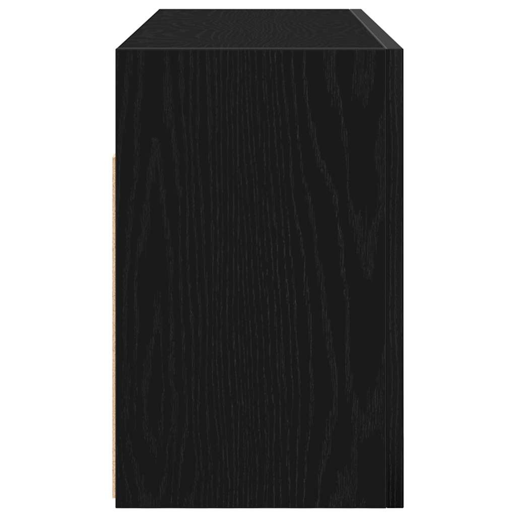 vidaXL Bathroom Wall Cabinet Black 80x25x40 cm Engineered Wood