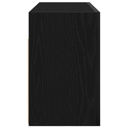 vidaXL Bathroom Wall Cabinet Black 80x25x40 cm Engineered Wood