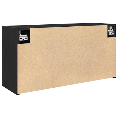 vidaXL Bathroom Wall Cabinet Black 80x25x40 cm Engineered Wood