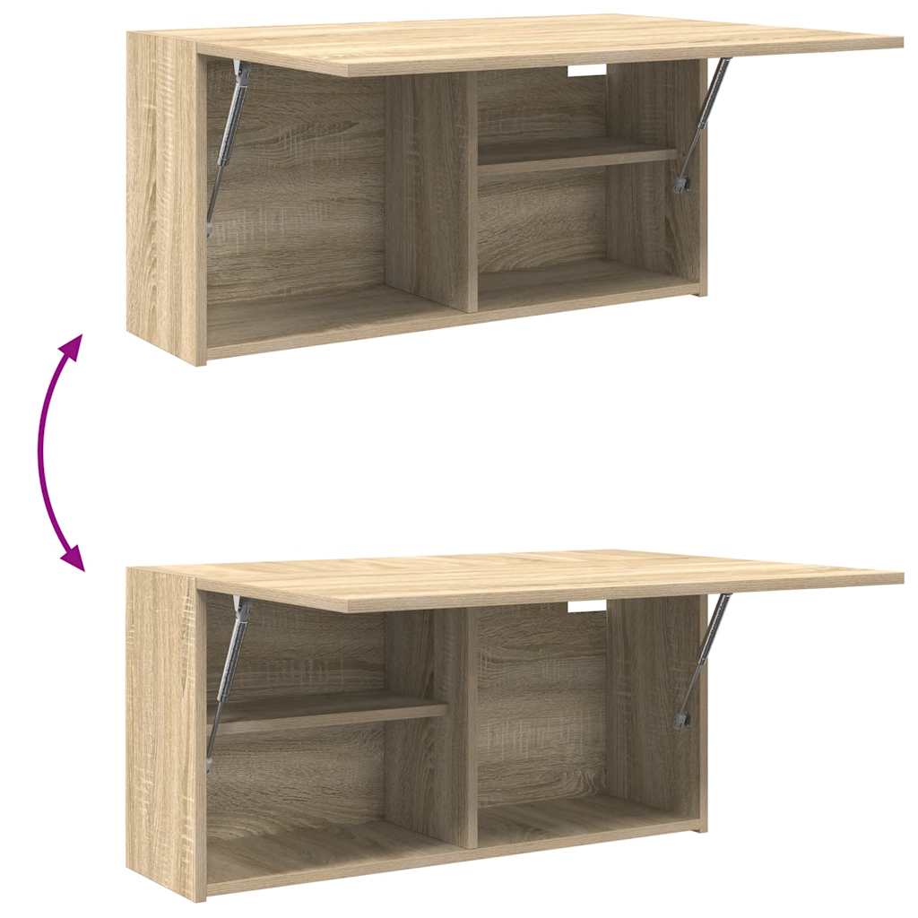 vidaXL Bathroom Wall Cabinet Sonoma Oak 80x25x40 cm Engineered Wood