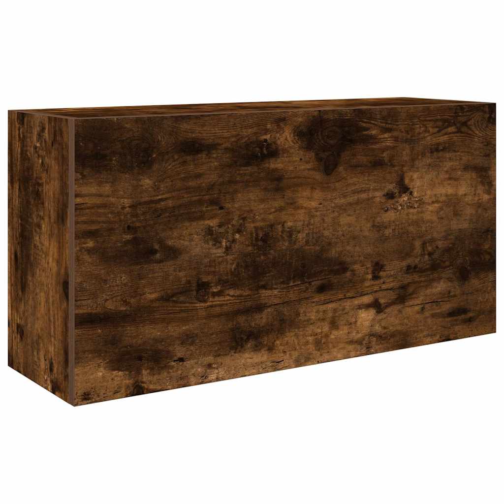 vidaXL Bathroom Wall Cabinet Smoked Oak 80x25x40 cm Engineered Wood