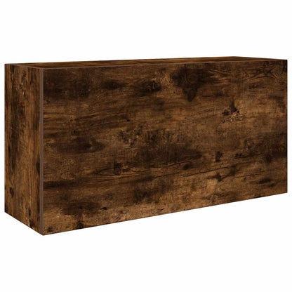 vidaXL Bathroom Wall Cabinet Smoked Oak 80x25x40 cm Engineered Wood