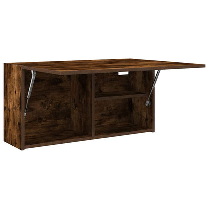 vidaXL Bathroom Wall Cabinet Smoked Oak 80x25x40 cm Engineered Wood