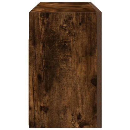 vidaXL Bathroom Wall Cabinet Smoked Oak 80x25x40 cm Engineered Wood