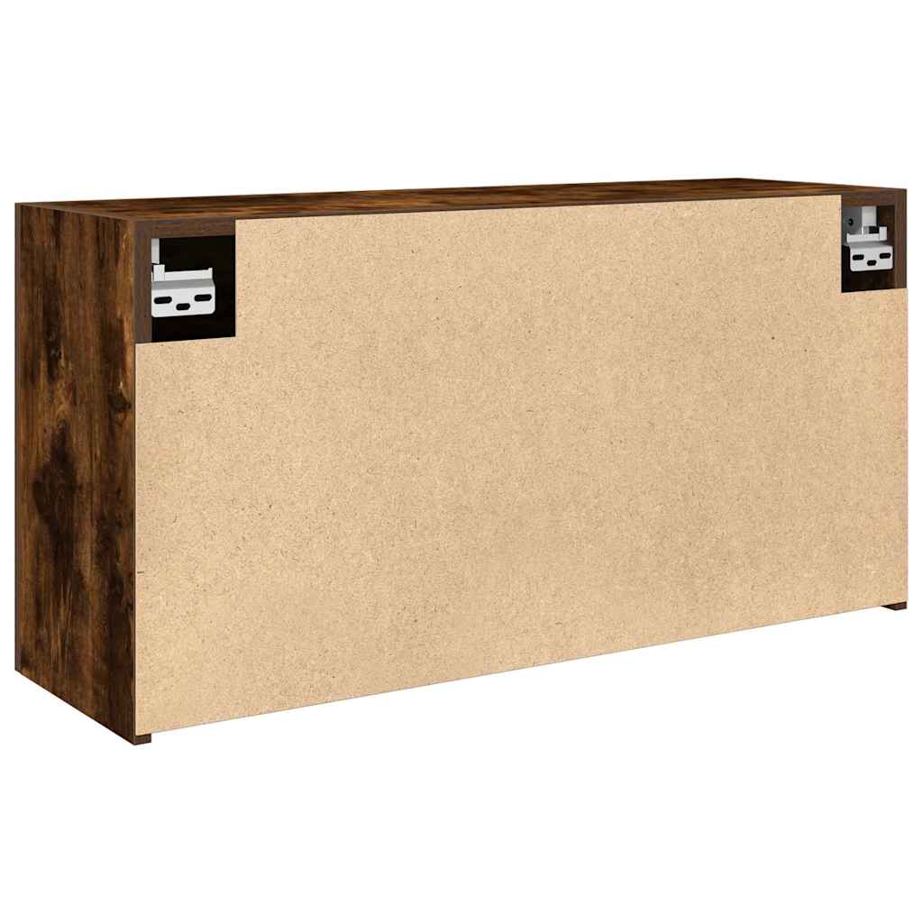 vidaXL Bathroom Wall Cabinet Smoked Oak 80x25x40 cm Engineered Wood