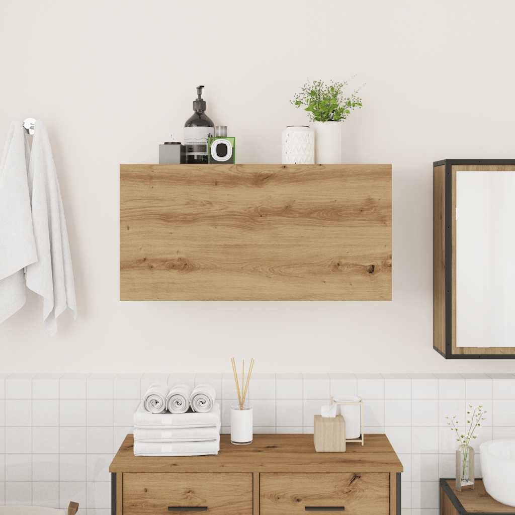 vidaXL Bathroom Wall Cabinet Artisan Oak 80x25x40 cm Engineered Wood