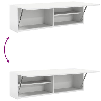 vidaXL Bathroom Wall Cabinet White 100x25x30 cm Engineered Wood