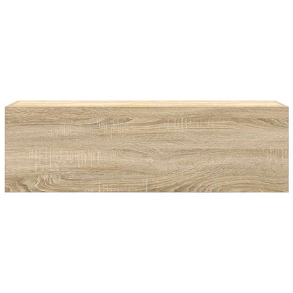 vidaXL Bathroom Wall Cabinet Sonoma Oak 100x25x30 cm Engineered Wood