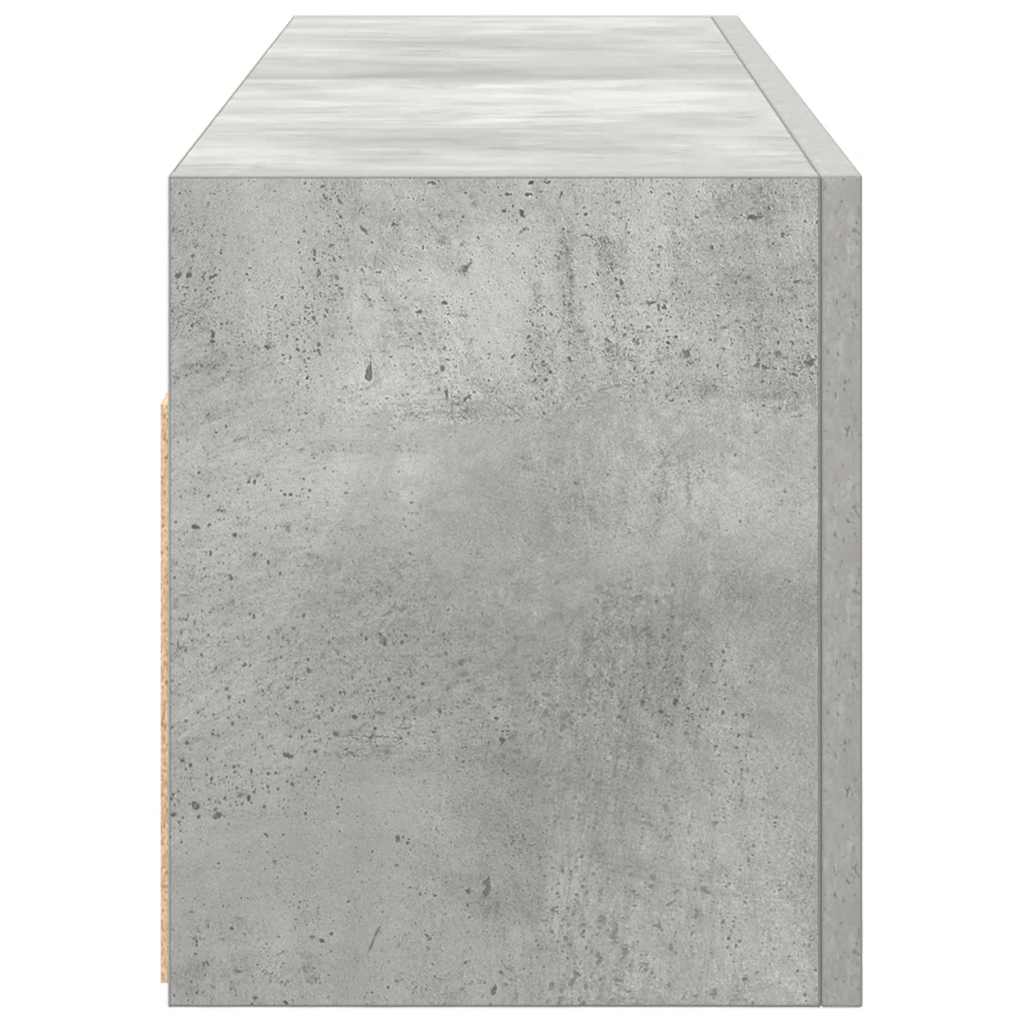 vidaXL Bathroom Wall Cabinet Concrete Grey 100x25x30 cm Engineered Wood