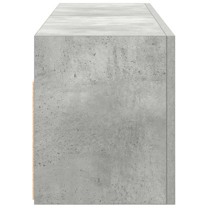 vidaXL Bathroom Wall Cabinet Concrete Grey 100x25x30 cm Engineered Wood