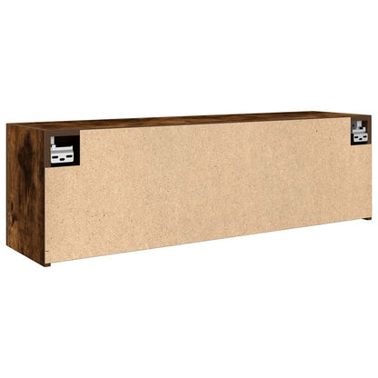 vidaXL Bathroom Wall Cabinet Smoked Oak 100x25x30 cm Engineered Wood