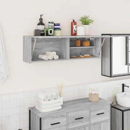 vidaXL Bathroom Wall Cabinet Grey Sonoma 100x25x30 cm Engineered Wood