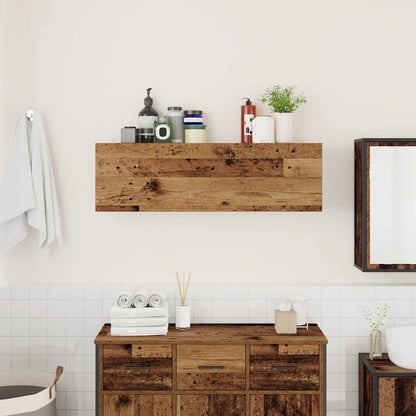vidaXL Bathroom Wall Cabinet Old Wood 100x25x30 cm Engineered Wood