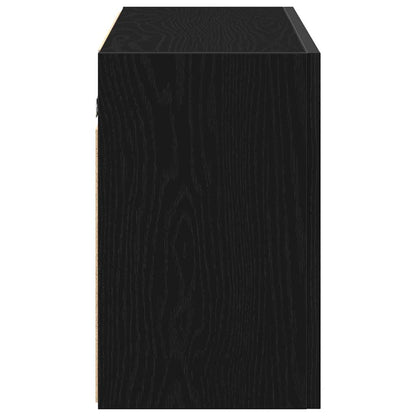 vidaXL Bathroom Wall Cabinet Black 100x25x40 cm Engineered Wood