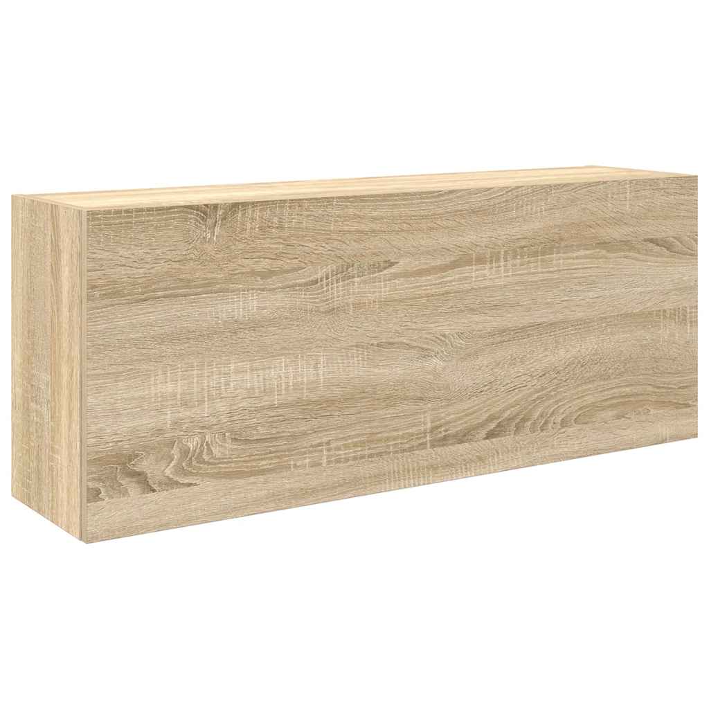 vidaXL Bathroom Wall Cabinet Sonoma Oak 100x25x40 cm Engineered Wood