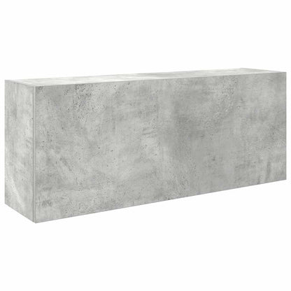 vidaXL Bathroom Wall Cabinet Concrete Grey 100x25x40 cm Engineered Wood