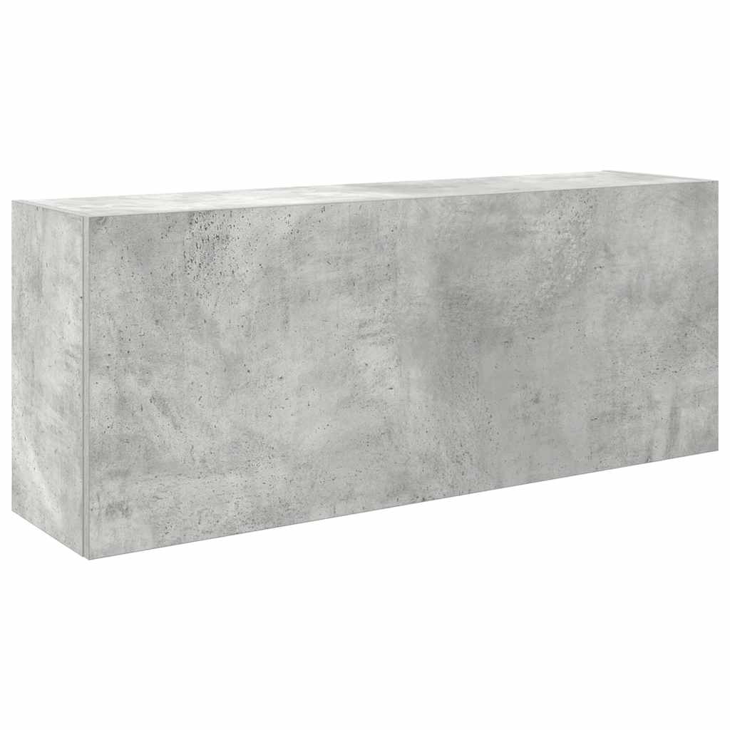 vidaXL Bathroom Wall Cabinet Concrete Grey 100x25x40cm Engineered Wood