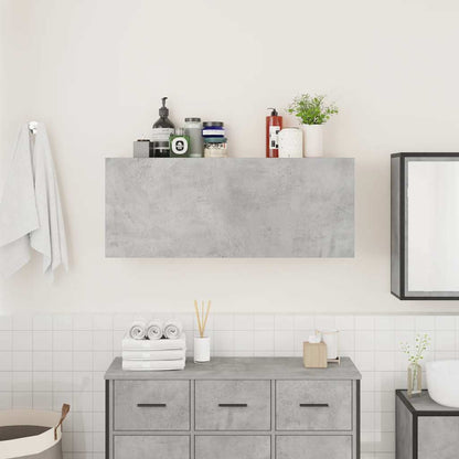 vidaXL Bathroom Wall Cabinet Concrete Grey 100x25x40cm Engineered Wood