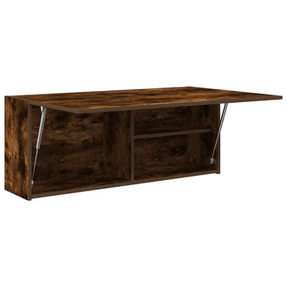 vidaXL Bathroom Wall Cabinet Smoked Oak 100x25x40 cm Engineered Wood