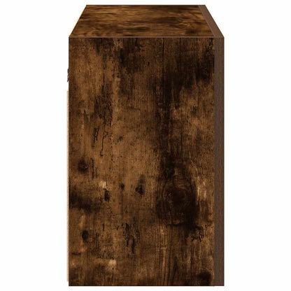 vidaXL Bathroom Wall Cabinet Smoked Oak 100x25x40 cm Engineered Wood