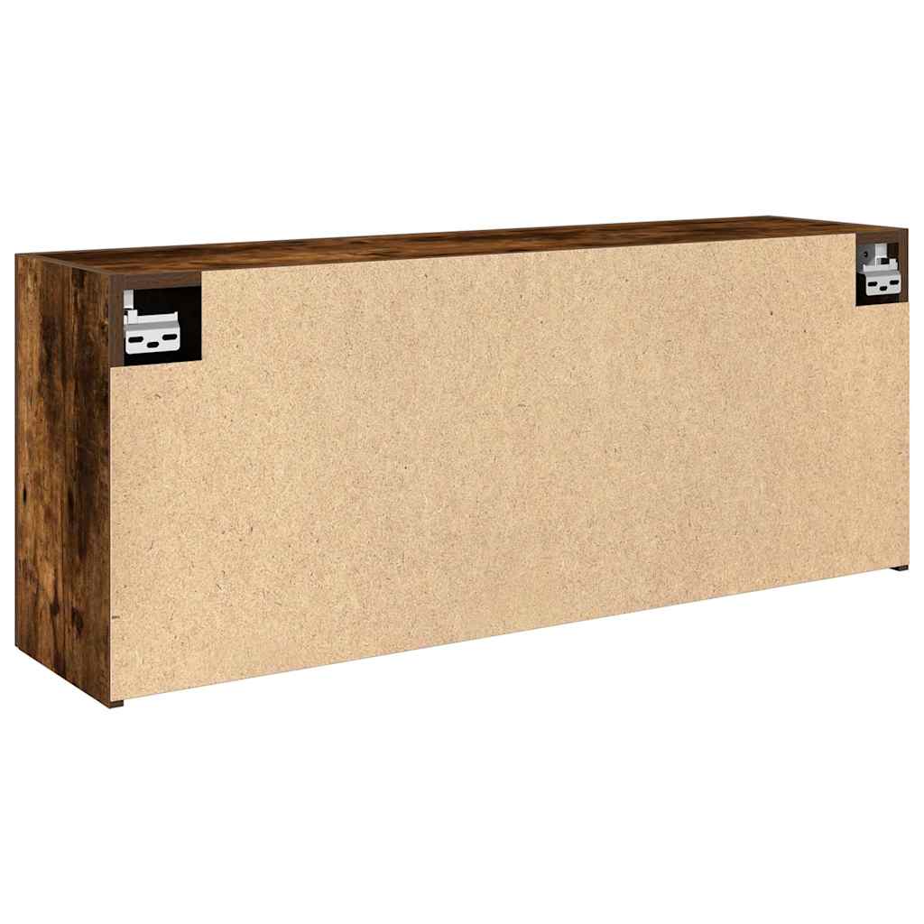 vidaXL Bathroom Wall Cabinet Smoked Oak 100x25x40 cm Engineered Wood