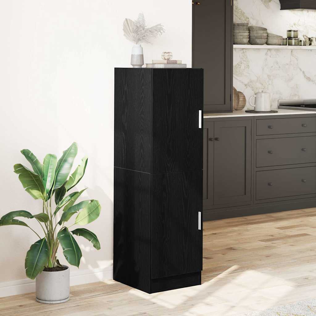 vidaXL Kitchen Cabinet Black 38x41,5x131,5 cm Engineered Wood