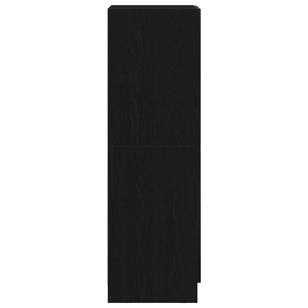 vidaXL Kitchen Cabinet Black 38x41.5x131.5 cm Engineered Wood