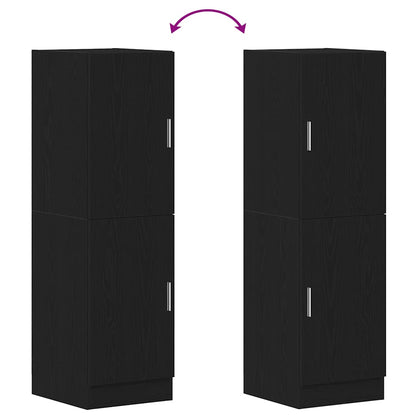 vidaXL Kitchen Cabinet Black 38x41.5x131.5 cm Engineered Wood