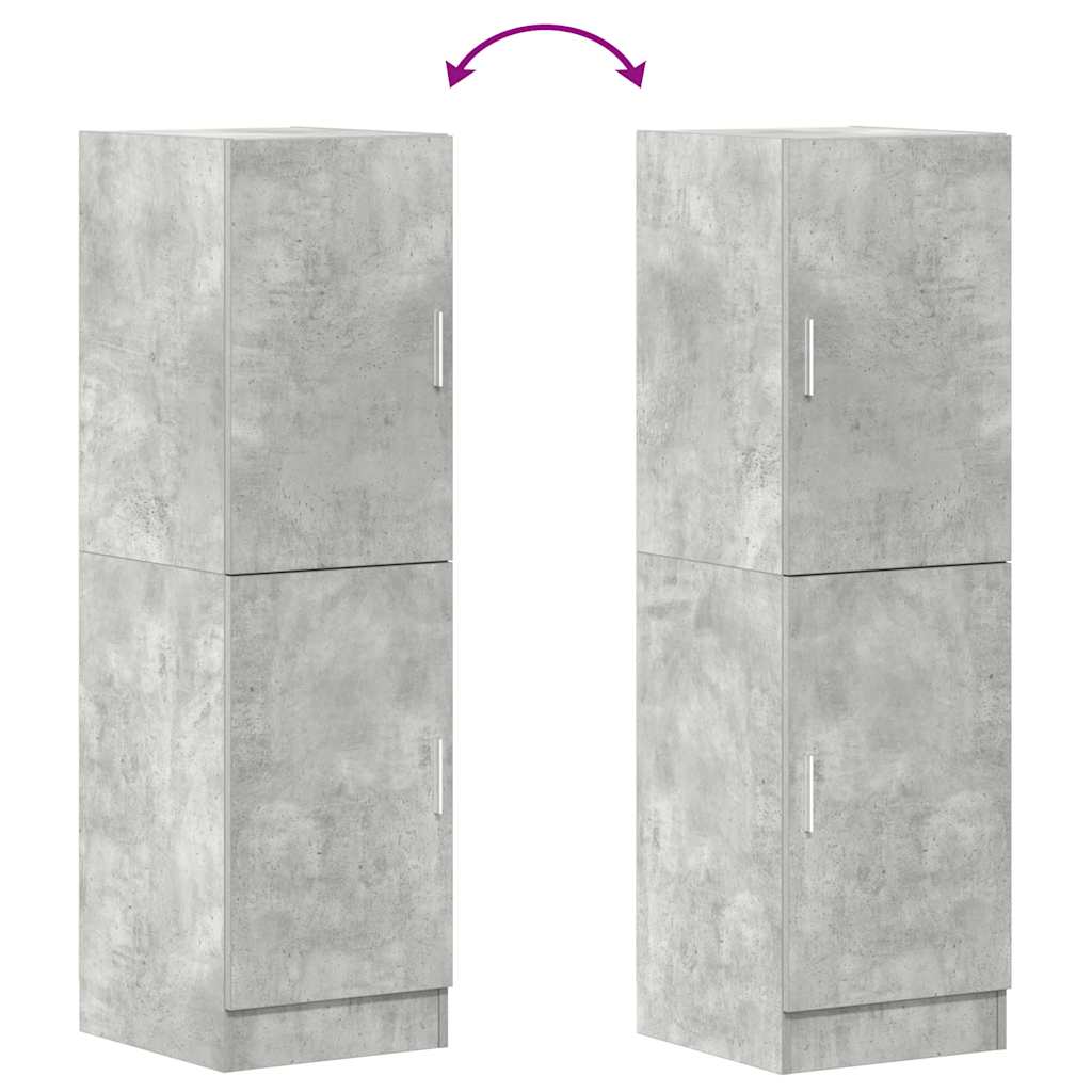vidaXL Kitchen Cabinet Concrete Grey 38x41.5x131.5 cm Engineered Wood