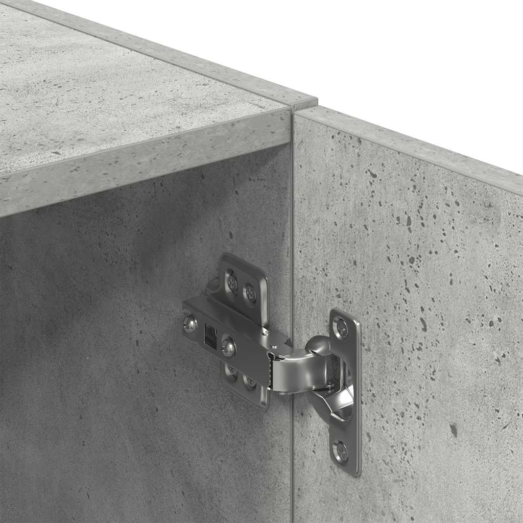 vidaXL Kitchen Cabinet Concrete Grey 38x41.5x131.5 cm Engineered Wood