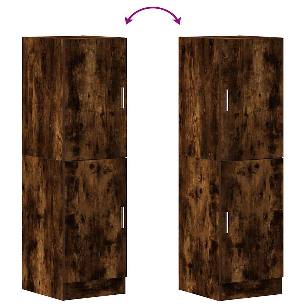 vidaXL Kitchen Cabinet Smoked Oak 38x41.5x131.5 cm Engineered Wood