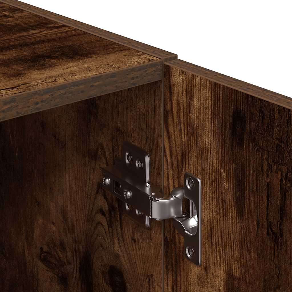 vidaXL Kitchen Cabinet Smoked Oak 38x41.5x131.5 cm Engineered Wood