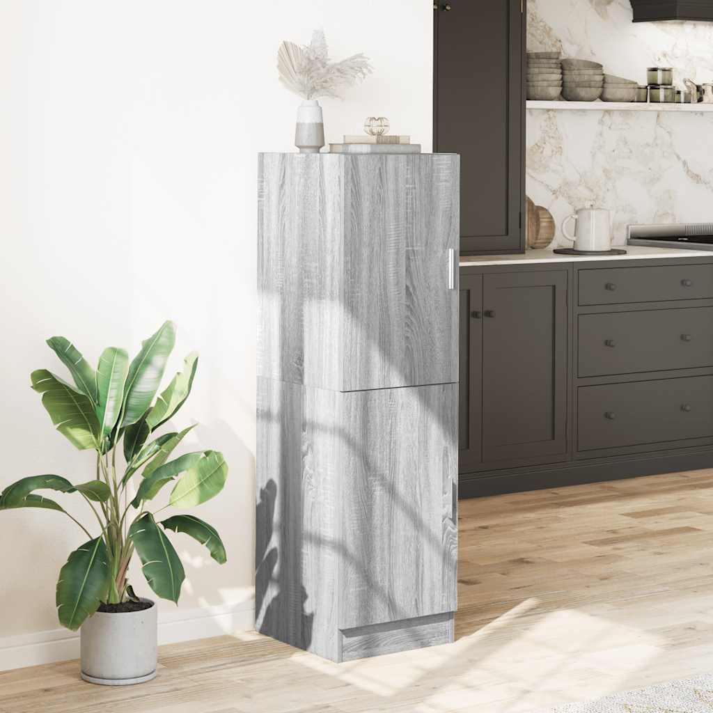 vidaXL Kitchen Cabinet Grey Sonoma 38x41.5x131.5 cm Engineered Wood