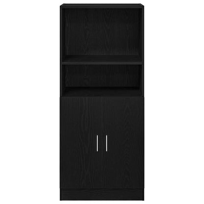 vidaXL Kitchen Cabinet Black 57x41.5x131.5 cm Engineered Wood