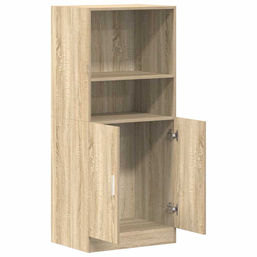 vidaXL Kitchen Cabinet Sonoma Oak 57x41.5x131.5 cm Engineered Wood