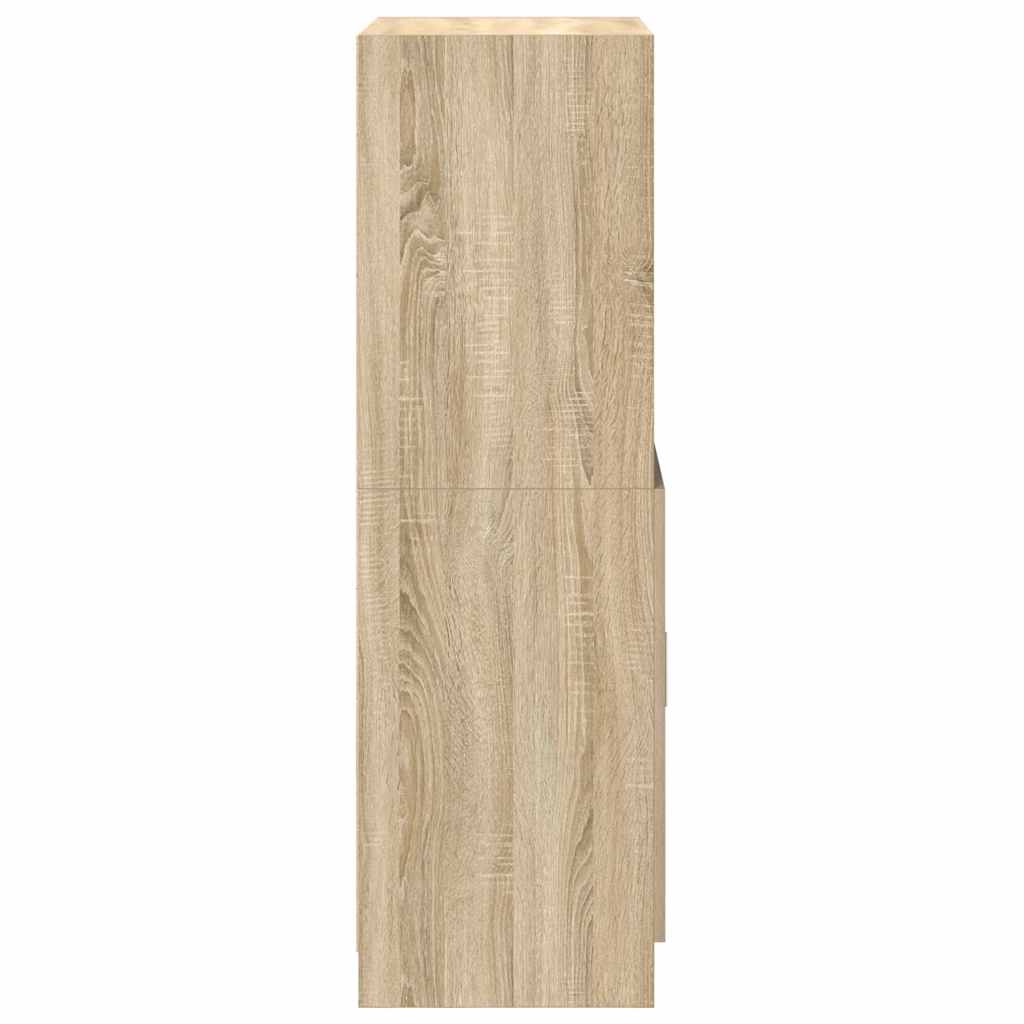 vidaXL Kitchen Cabinet Sonoma Oak 57x41.5x131.5 cm Engineered Wood