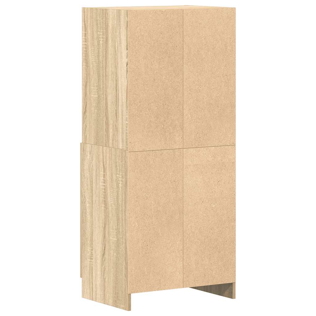 vidaXL Kitchen Cabinet Sonoma Oak 57x41.5x131.5 cm Engineered Wood