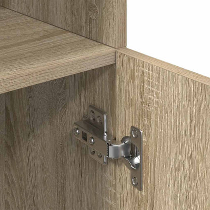 vidaXL Kitchen Cabinet Sonoma Oak 57x41.5x131.5 cm Engineered Wood