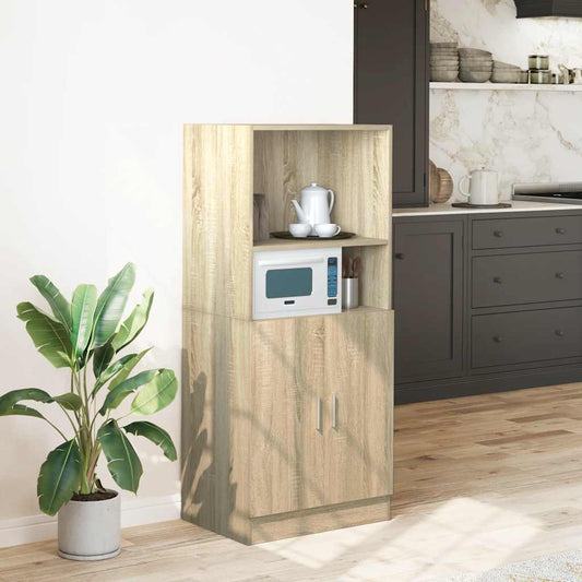 vidaXL Kitchen Cabinet Sonoma Oak 57x41,5x131,5 cm Engineered Wood