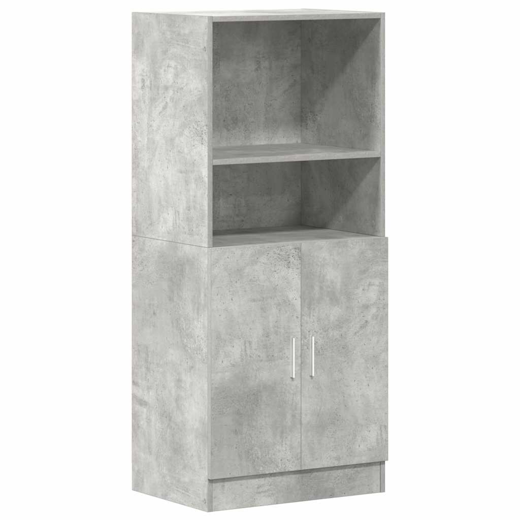 vidaXL Kitchen Cabinet Concrete Grey 57x41,5x131,5 cm Engineered Wood