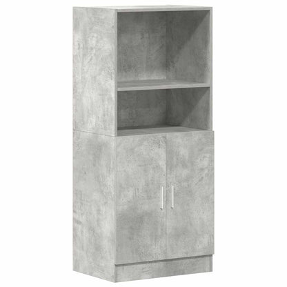 vidaXL Kitchen Cabinet Concrete Grey 57x41,5x131,5 cm Engineered Wood
