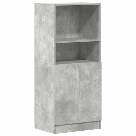 vidaXL Kitchen Cabinet Concrete Grey 57x41,5x131,5 cm Engineered Wood