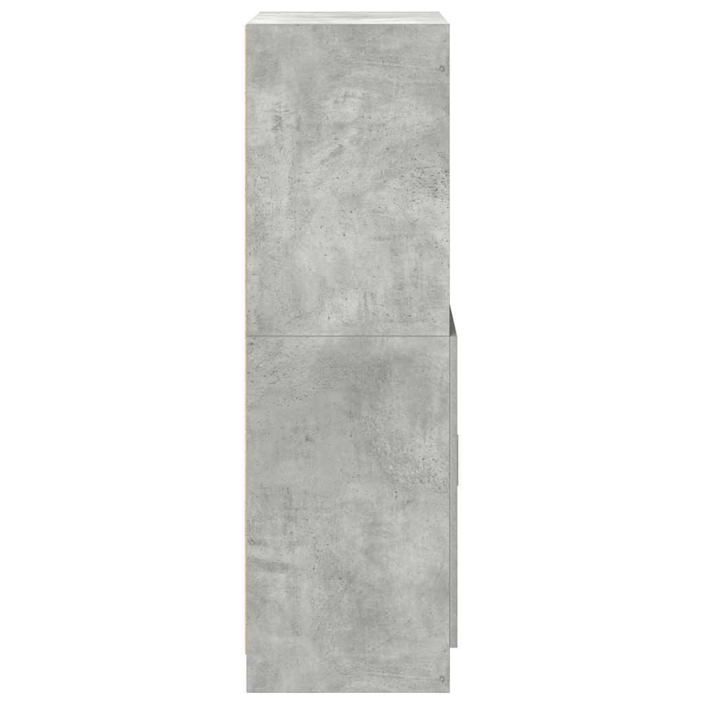 vidaXL Kitchen Cabinet Concrete Grey 57x41.5x131.5 cm Engineered Wood