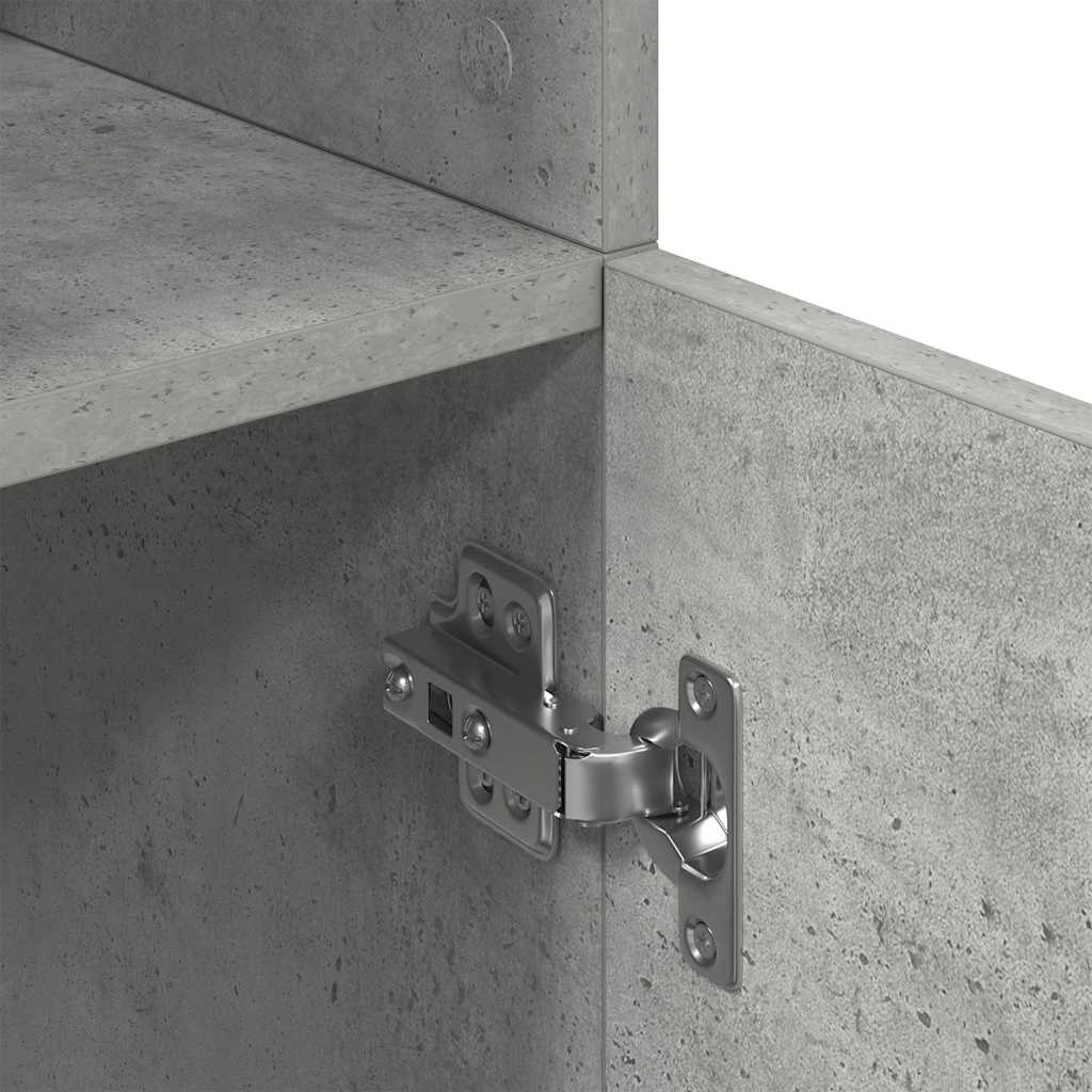 vidaXL Kitchen Cabinet Concrete Grey 57x41.5x131.5 cm Engineered Wood