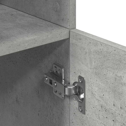vidaXL Kitchen Cabinet Concrete Grey 57x41.5x131.5 cm Engineered Wood