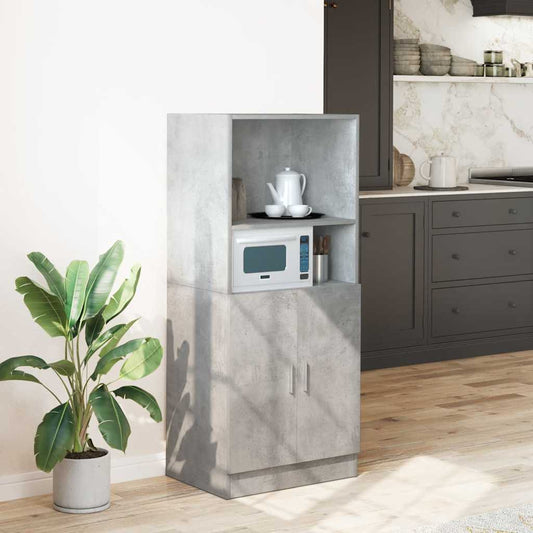 vidaXL Kitchen Cabinet Concrete Grey 57x41,5x131,5 cm Engineered Wood
