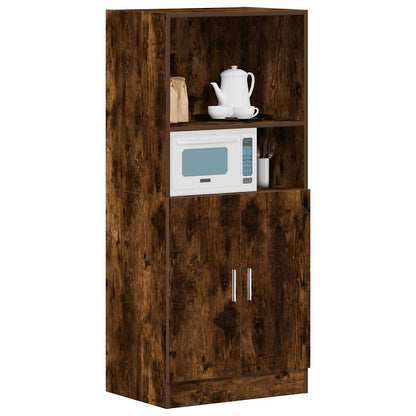 vidaXL Kitchen Cabinet Smoked Oak 57x41,5x131,5 cm Engineered Wood