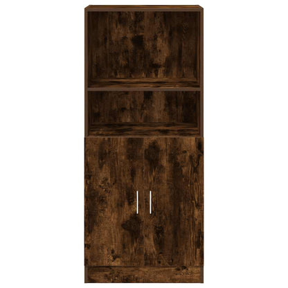 vidaXL Kitchen Cabinet Smoked Oak 57x41,5x131,5 cm Engineered Wood