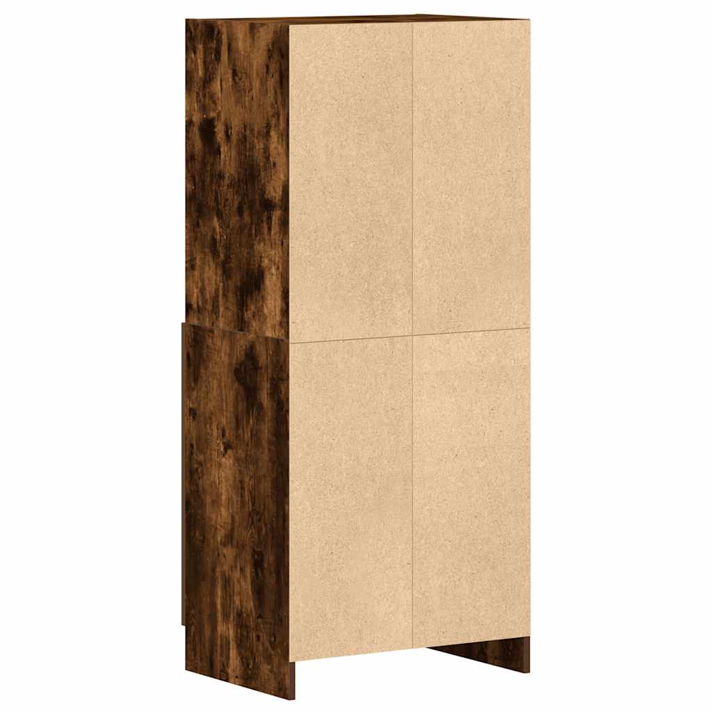 vidaXL Kitchen Cabinet Smoked Oak 57x41.5x131.5 cm Engineered Wood