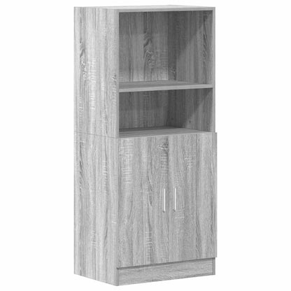 vidaXL Kitchen Cabinet Grey Sonoma 57x41,5x131,5 cm Engineered Wood
